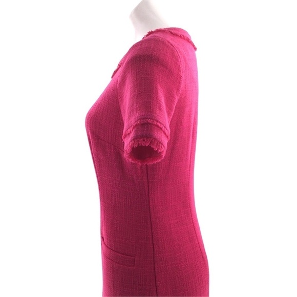 Karl Lagerfeld Paris Pink Tweed Eyelash Dress - Picture 12 of 12